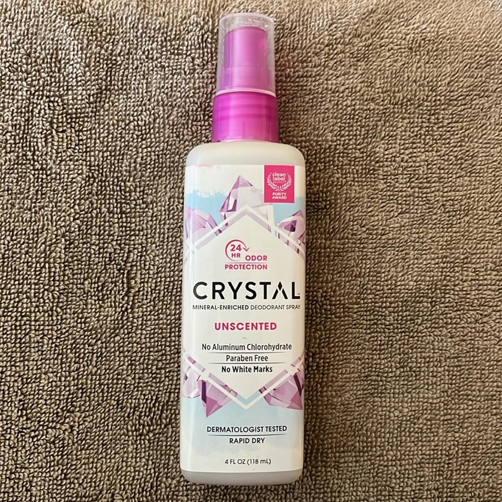 CRYSTAL mineral enriched deodorant spray 4oz rapid dry paraben free clear color - Picture 5 of 5